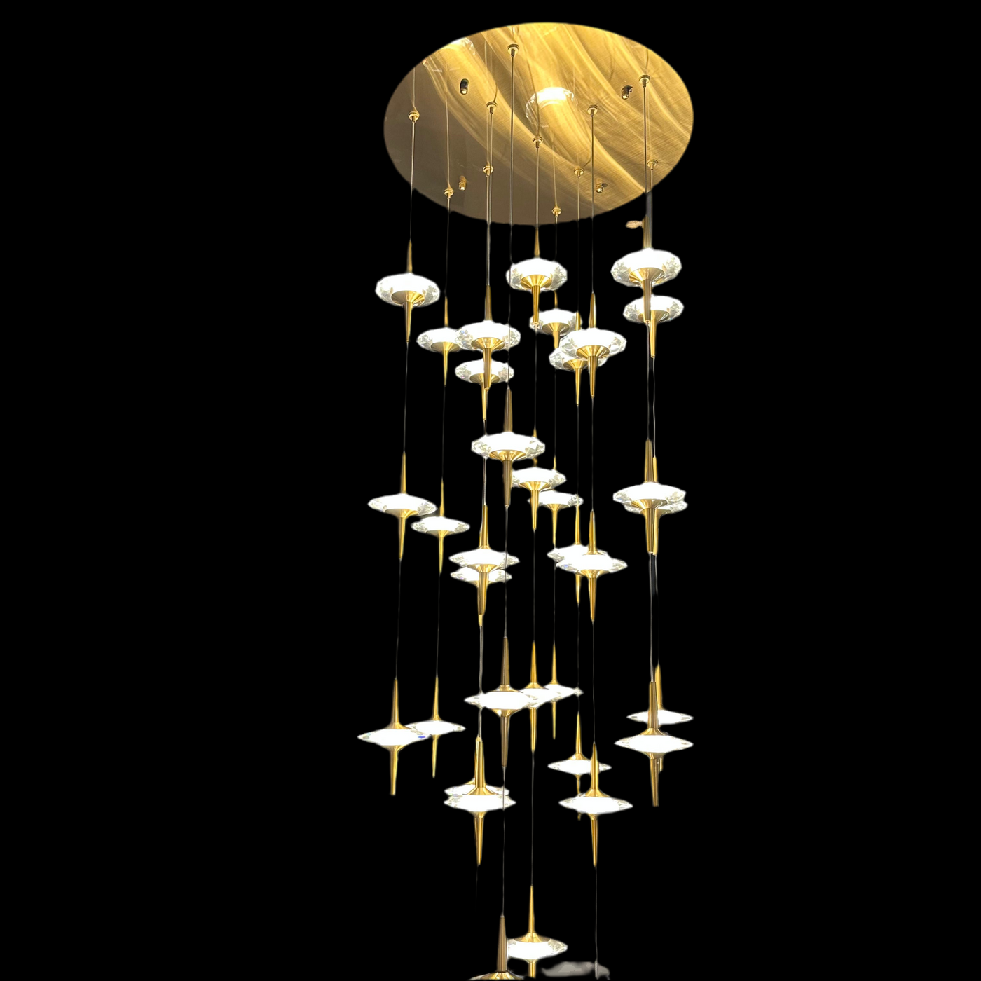 Ex Display Kellan 11 Light Multi Drop Brass