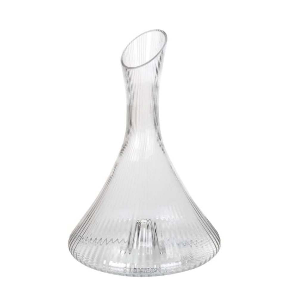 Ribbed Glass Carafe