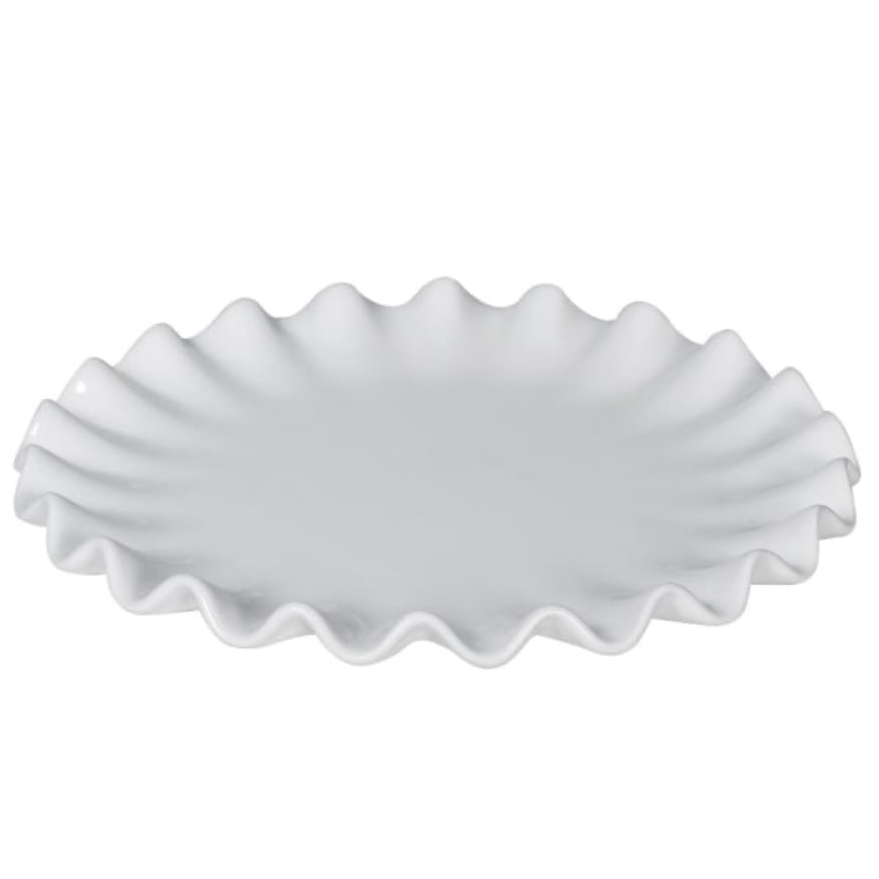 Ruffle White Plate