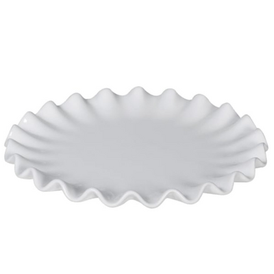 Ruffle White Plate