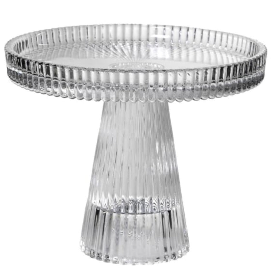 Glass Candle Plate On Stand S
