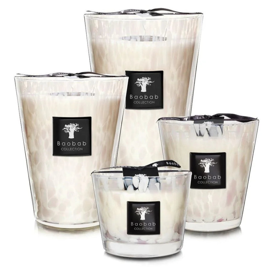 Baobab White Pearls Scented Candle 10cm