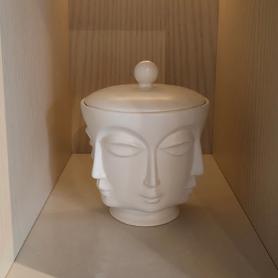 Small Faces Lidded Jar