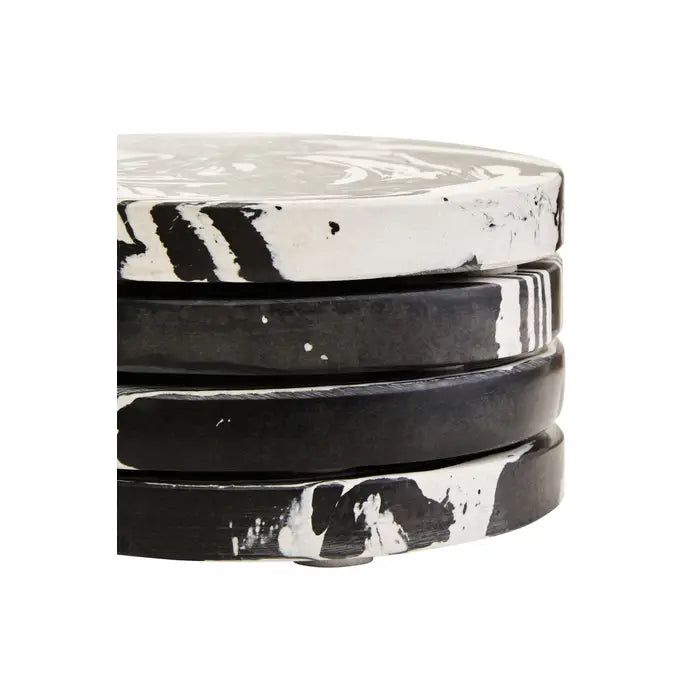 Set of 4 Mono Marble Coasters