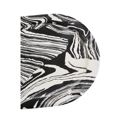 Tides Design Black & White Marble Decorative Tray