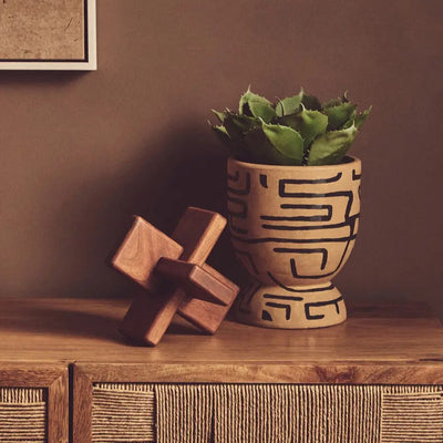 Natural Wood Puzzle Sculpture