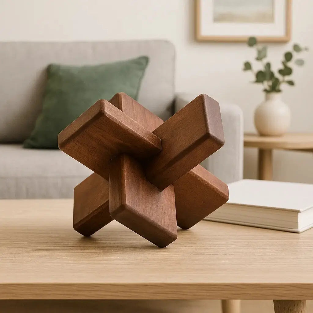 Natural Wood Puzzle Sculpture