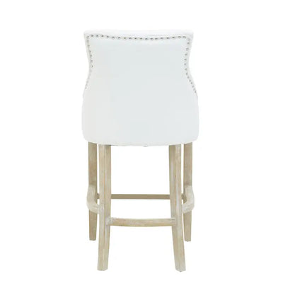 White Studded Barstool