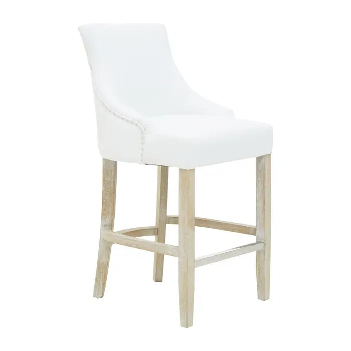 White Studded Barstool