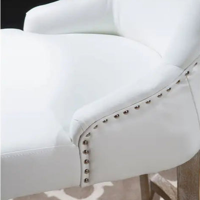 White Studded Barstool