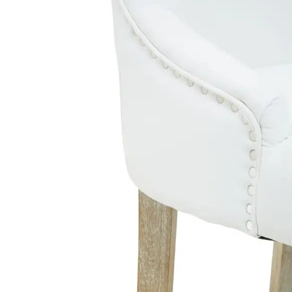 White Studded Barstool