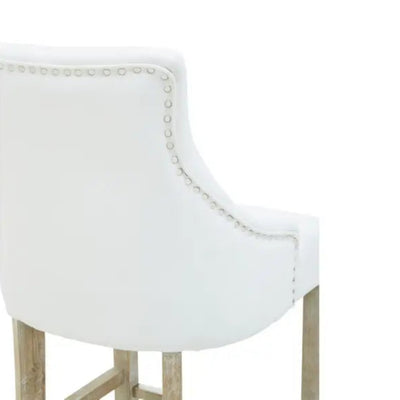 White Studded Barstool