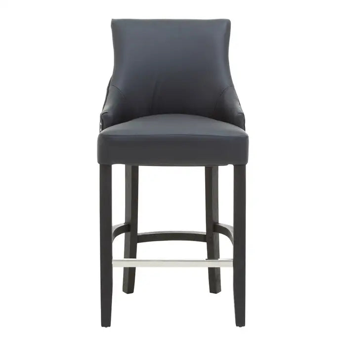 Black Studded Barstool