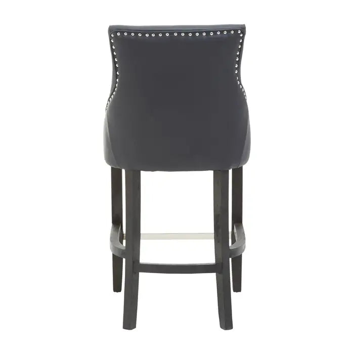 Black Studded Barstool