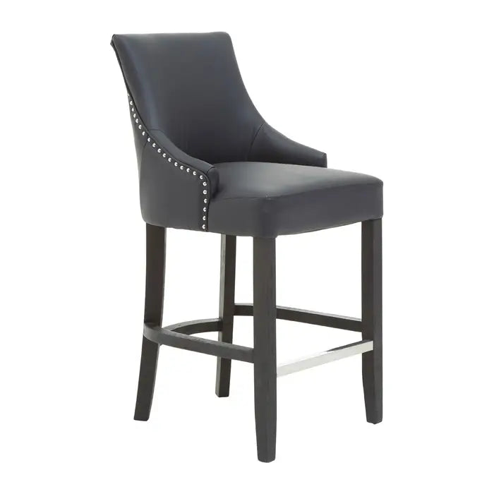 Black Studded Barstool