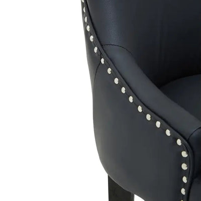 Black Studded Barstool