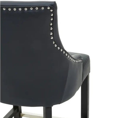 Black Studded Barstool