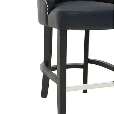 Black Studded Barstool