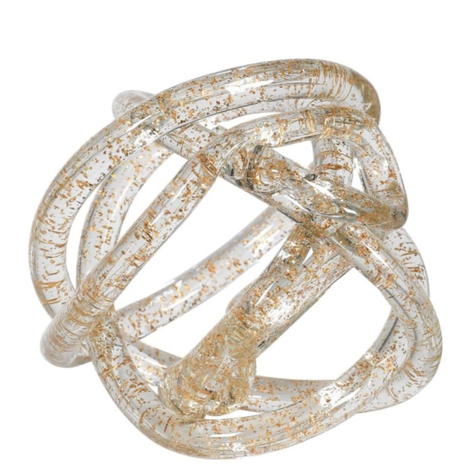 Glass Knot With Gold Fleck