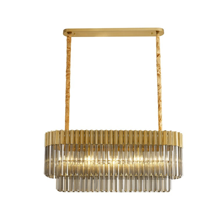 Gold Kiera Ceiling Rectangle Pendant Light