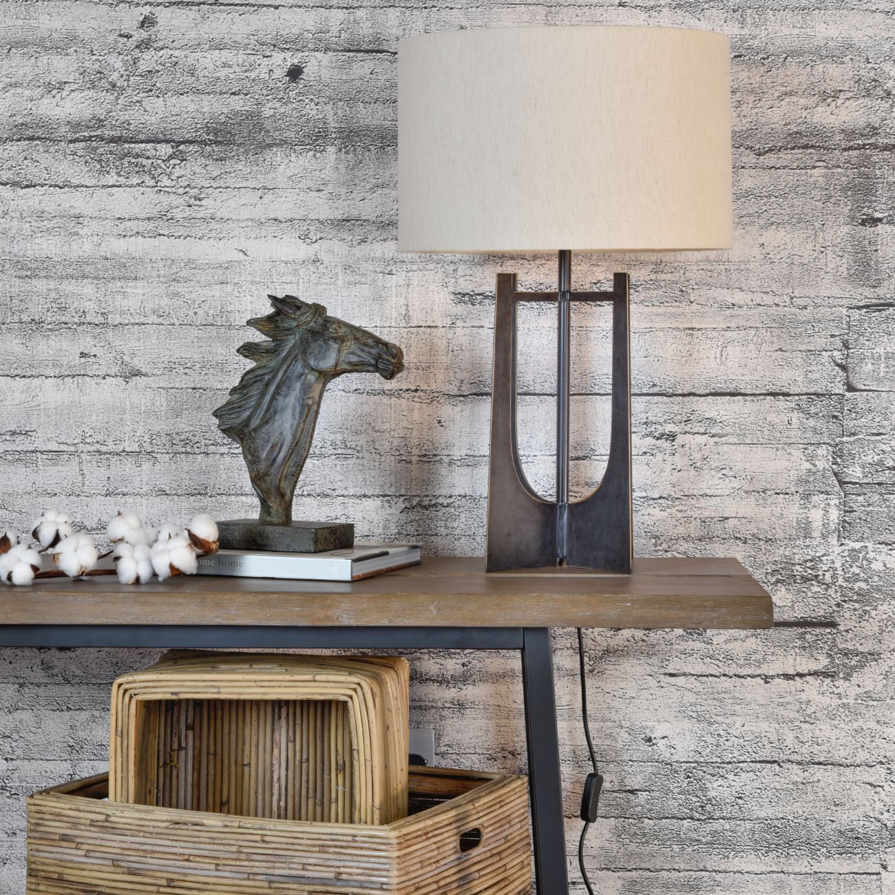 Libra Co. Glenthorpe Hammered Iron Table Lamp