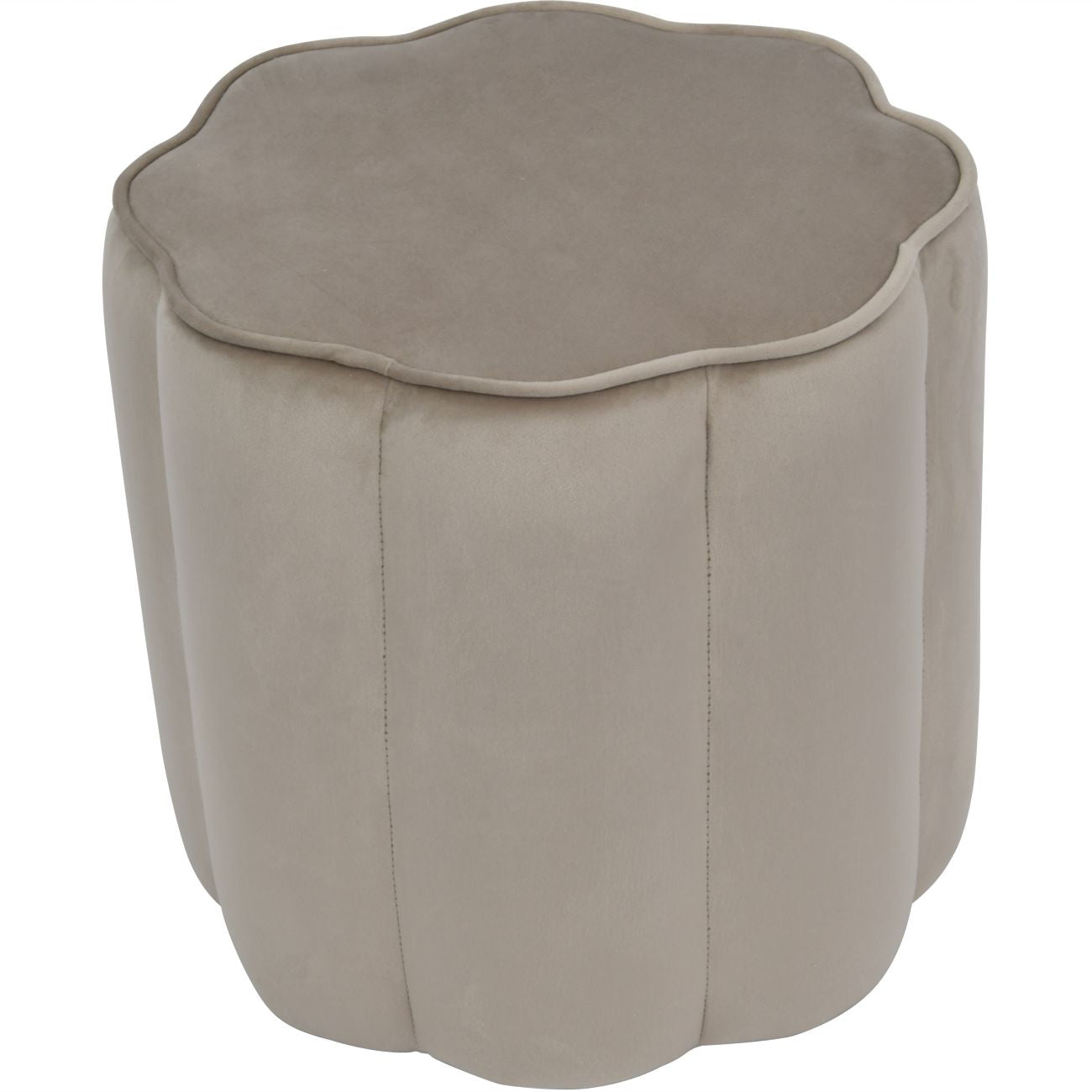 Libra Co. Scallop Footstool Taupe