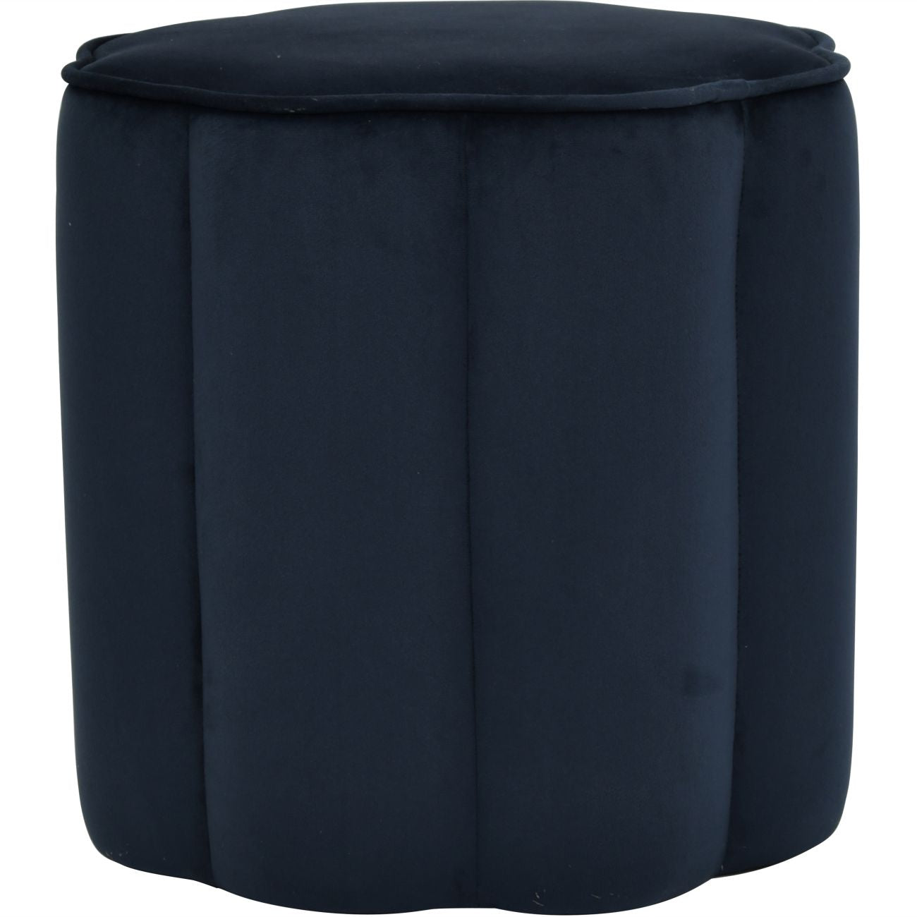 Libra Co. Scallop Footstool Navy