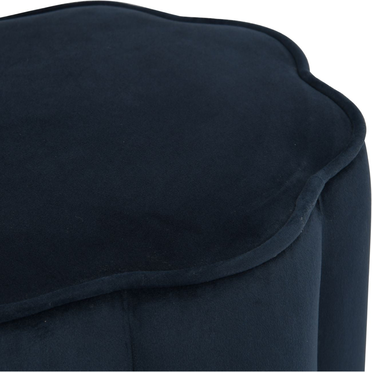 Libra Co. Scallop Footstool Navy