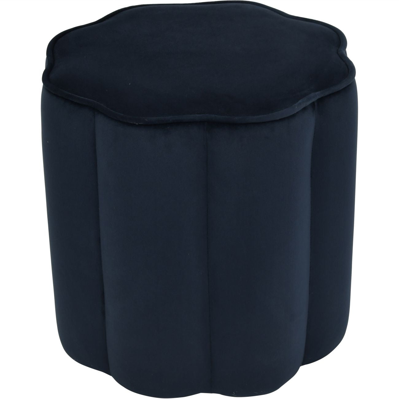 Libra Co. Scallop Footstool Navy