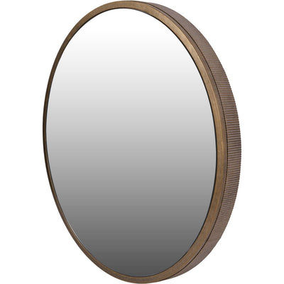 Libra Co. Belvedere Aged Gold Round Mirror