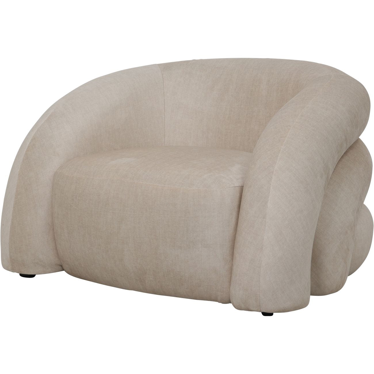 Libra Co. Casa Upholstered Curved Snug Chair Cream