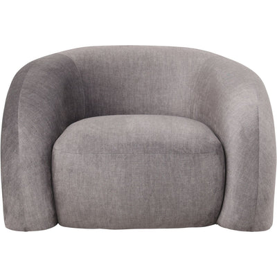 Libra Co. Casa Upholstered Curved Snug Chair Grey