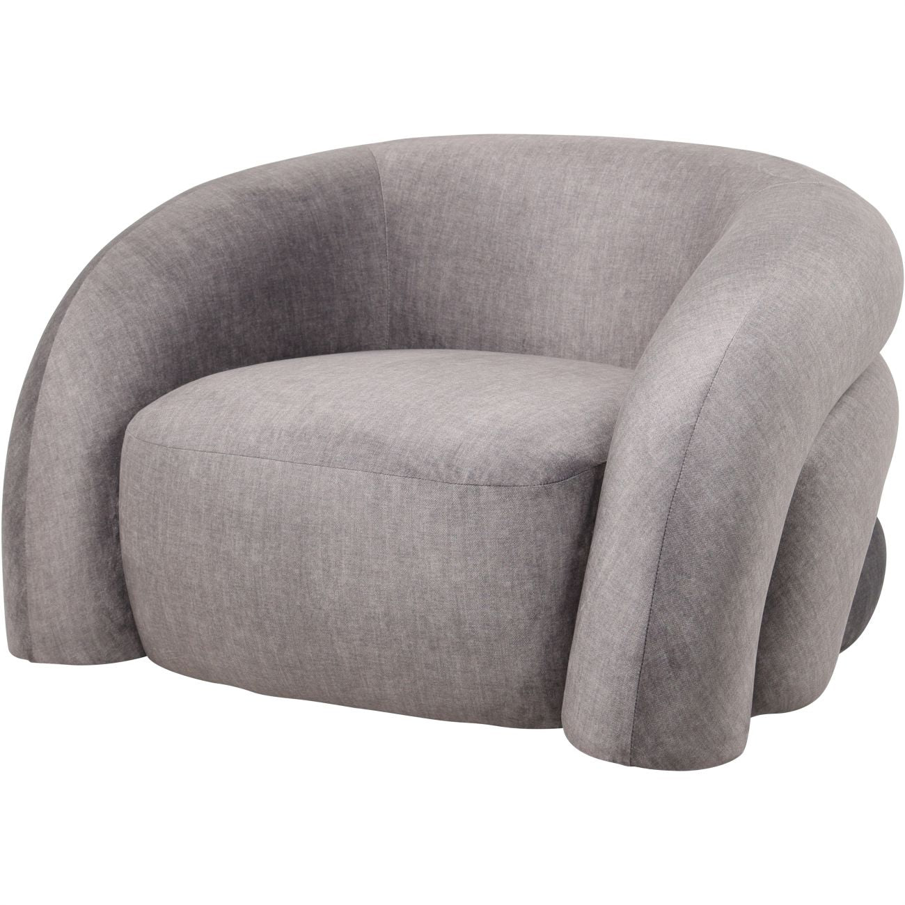 Libra Co. Casa Upholstered Curved Snug Chair Grey