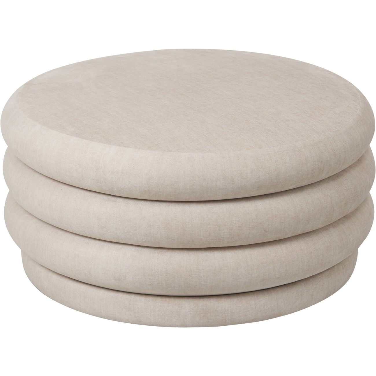 Libra Co. Casa Upholstered Storage Ottoman Cream