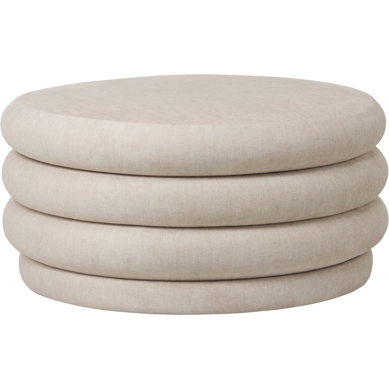 Libra Co. Casa Upholstered Storage Ottoman Cream