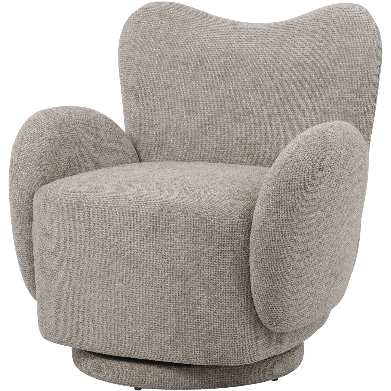 Libra Co. Casa Upholstered Swivel Chair Cream