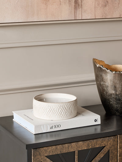 Serena Ceramic Candle Bowl Ivory