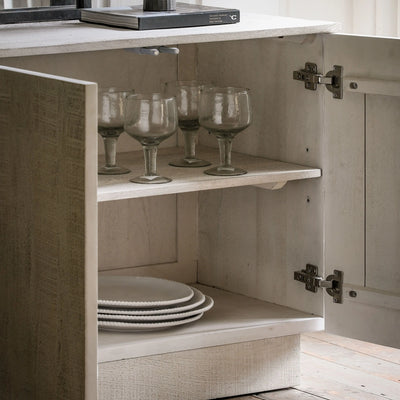 Rustic Whitewash Sideboard