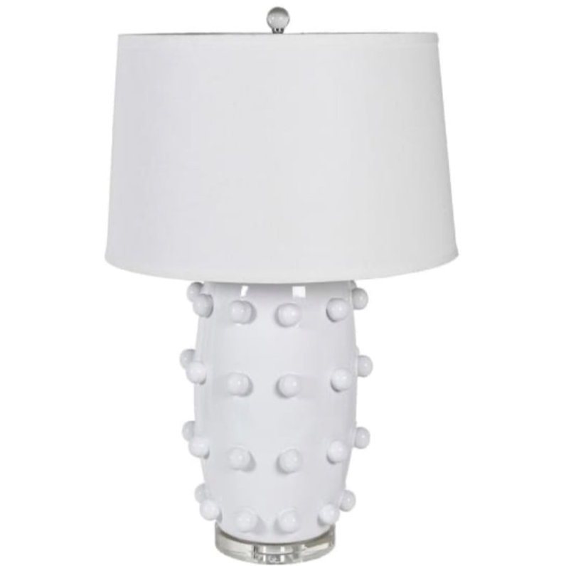 Linden White Bobble Table Lamp