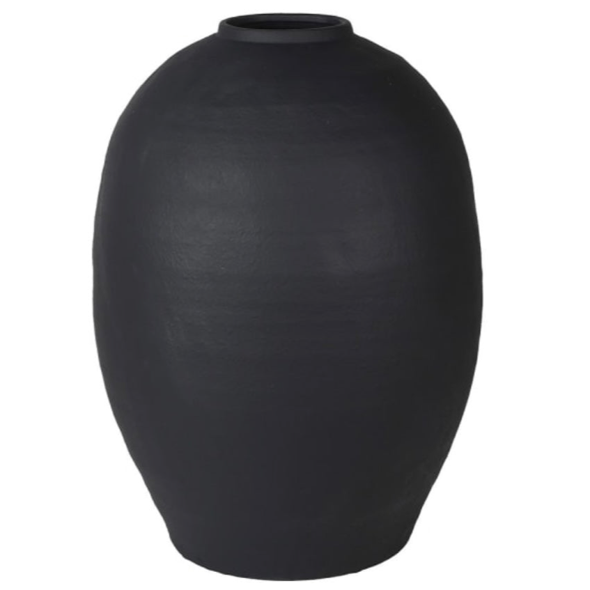 Ex Large Black Ceramic Vase