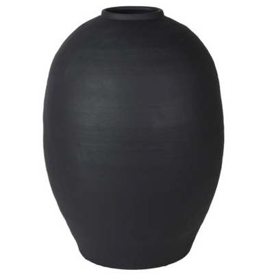 Ex Large Black Ceramic Vase