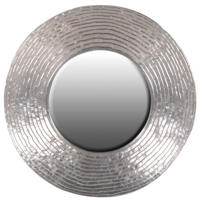 Silver 108cm Wave Effect Wall Mirror