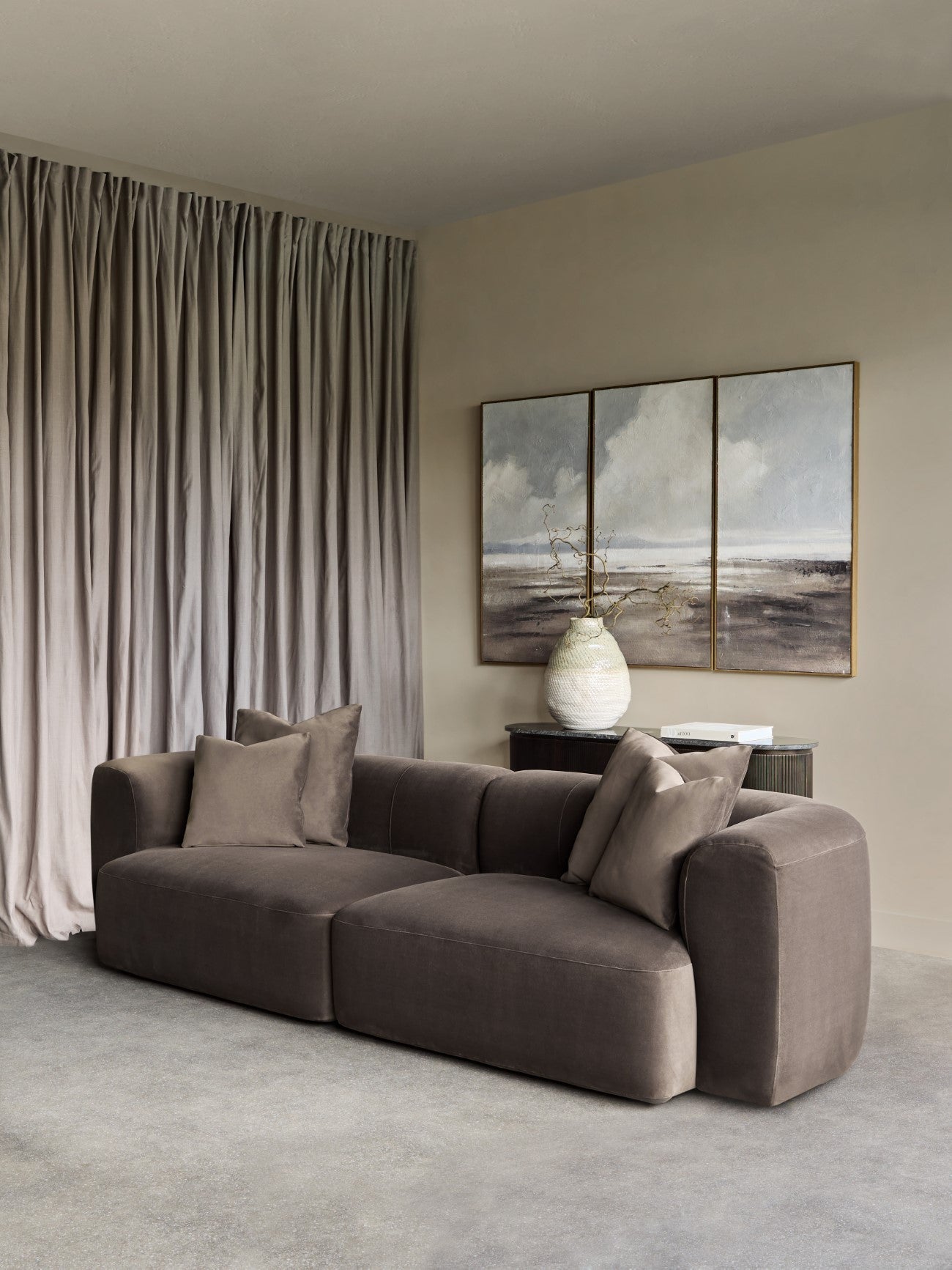Wicklow Sofa In Brown Velvet