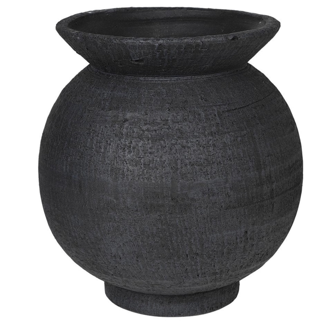 Black Squat Vase