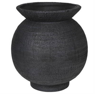 Black Squat Vase