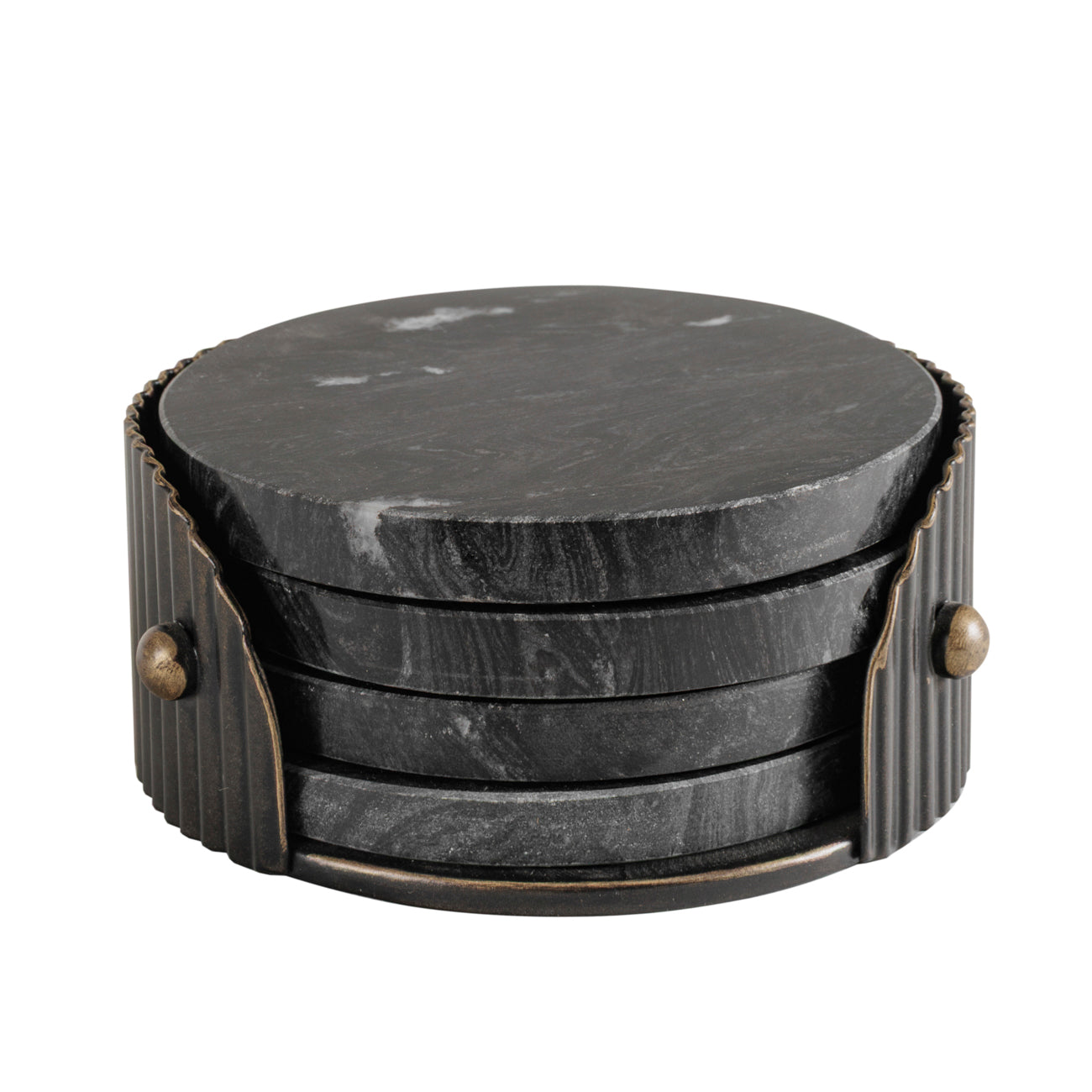 Belvedere Black Coasters Set of 4