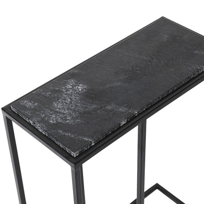 Marble & Black Frame Sofa Table