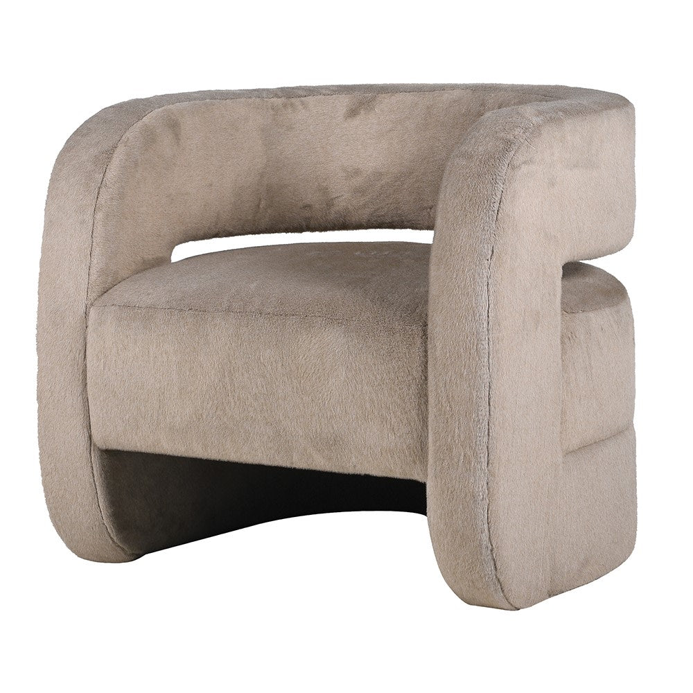 Faux Fur Chair Taupe