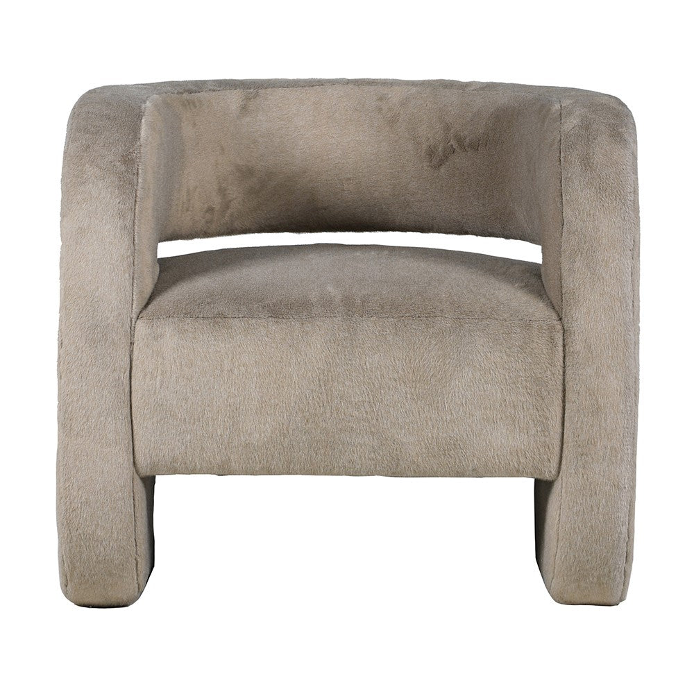 Faux Fur Chair Taupe