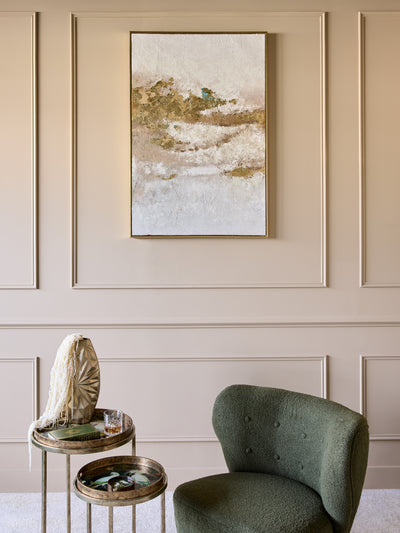 Golden Dusk Heavy Textured Framed Canvas Wall Art 80x120cm